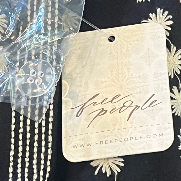 FREE PEOPLE JUNI CRISSCROSS BACK MINI DRESS IN BLACK NWT WOMEN'S SIZE MEDIUM‎ - Picture 15 of 16